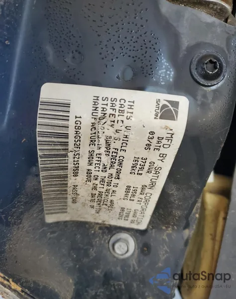2005 Saturn Ion Level 1 from USA, damaged, VIN 1G8AG52FX5Z157580